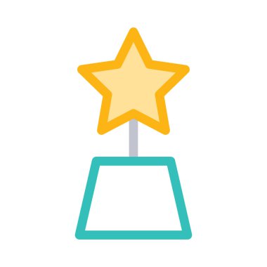 Anıt yıldız simgesi vektör çizim ile 