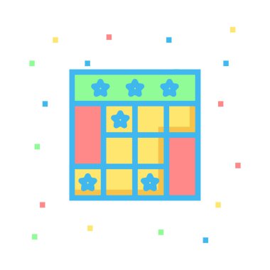 Takvim düz simgesini, vektör, illüstrasyon