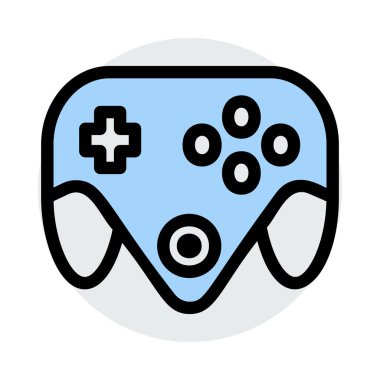 Video oyun konsolu kutsal kişilerin resmi, vektör çizim 