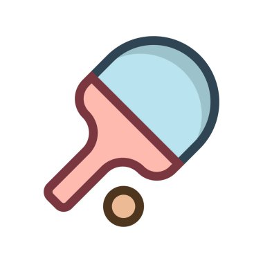 Tenis raket ve top vektör çizim 