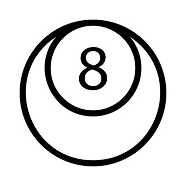 topu sekiz vektör çizim ile 