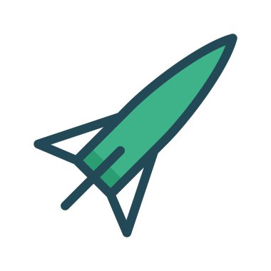 raket simge vektör çizim 