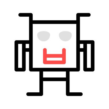 robot ikon vektör illüstrasyonu 