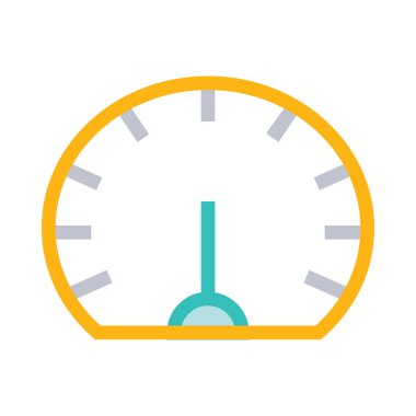 Speedometer web simgesi, vektör illüstrasyonu 