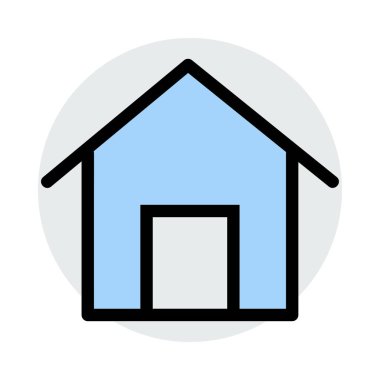ev web simgesi, vektör illüstrasyonu 