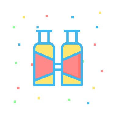 binoküler ikon vektör çizimi  