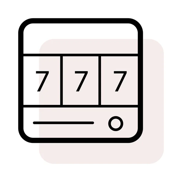 Spielautomat Symbol Vektor Illustration — Stockvektor
