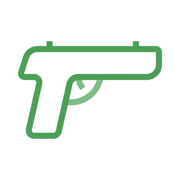 Pistola Icono Vector Ilustración — Vector de stock