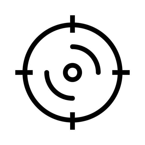 Ziel Flaches Symbol Vektor Illustration — Stockvektor
