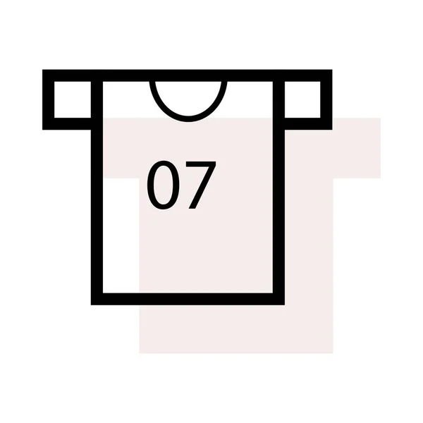 Sportliche Shirt Ikone Vektorabbildung — Stockvektor