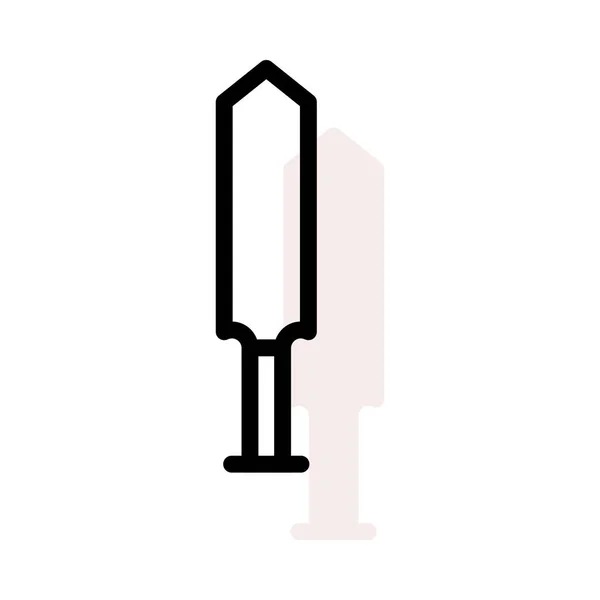Cricket Fledermaus Symbol Vektor Illustration — Stockvektor
