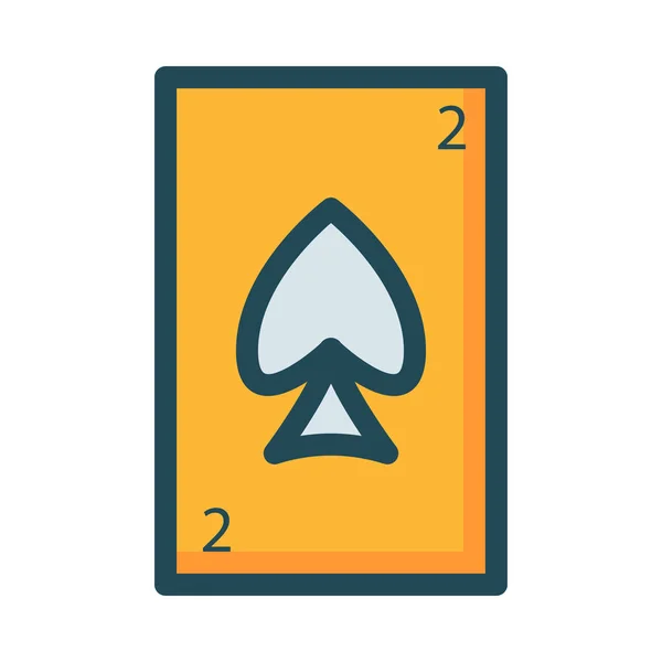 Spader Card Icon Vector Illustration — Stock Vector