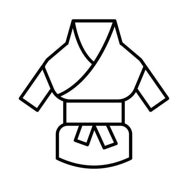 Uniforme Tradicional Para Karate Nombrado Como Karategi Icono — Vector de stock