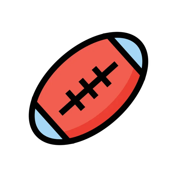 Ícone Bola Rugby Ilustração Vetorial — Vetor de Stock