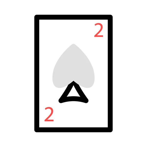 Spader Karte Symbol Vektor Illustration — Stockvektor
