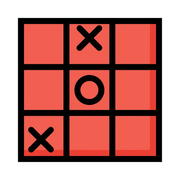 Tic Tac Toe Icono Ilustración Vectorial — Vector de stock