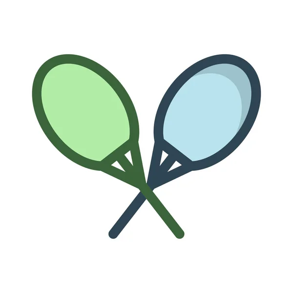 Tennis Racketar Ikonen Vektorillustration — Stock vektor