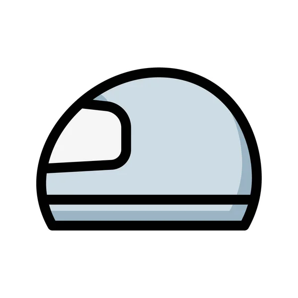 Motorfiets Helm Pictogram Vectorillustratie — Stockvector