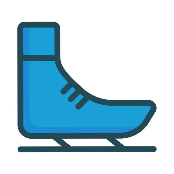 Skate Shoe Web Icon Vector Illustration — Stock Vector