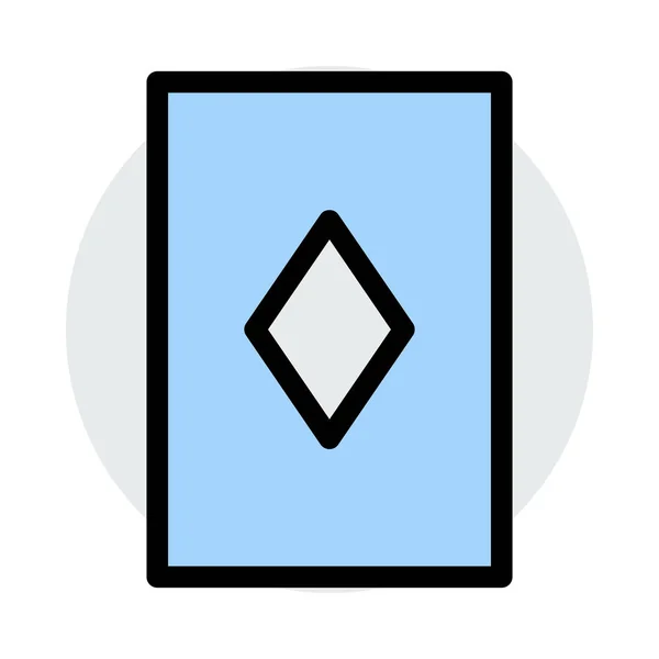 Diamantkarte Symbol Vektor Illustration — Stockvektor