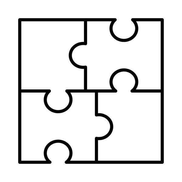 Ikona Puzzle Vektorové Ilustrace — Stockový vektor