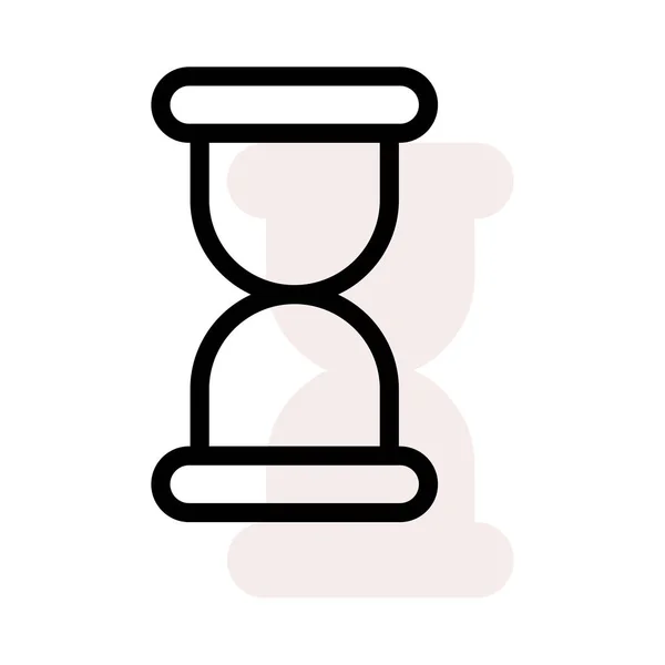 Reloj Arena Icono Plano Vector Ilustración — Vector de stock