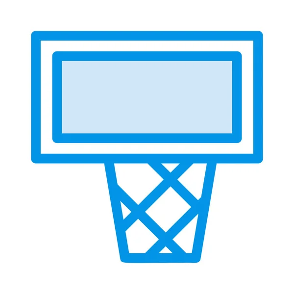Basketballkreis Flaches Symbol Vektor Illustration — Stockvektor