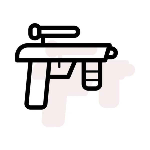 Pistola Icono Vector Ilustración — Archivo Imágenes Vectoriales