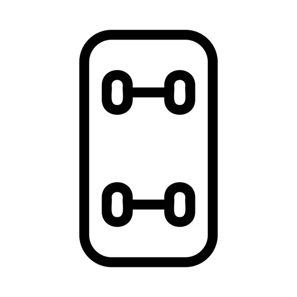 Línea Skate Icono Vector Ilustración — Vector de stock