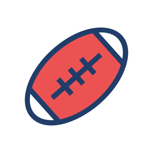 Ícone Bola Rugby Ilustração Vetorial — Vetor de Stock