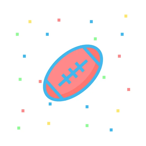 Rugby Ball Icon Vector Illustration — Stock Vector