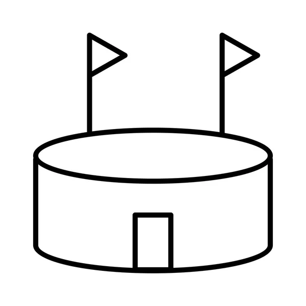 Castelo Ícone Vetor Ilustração — Vetor de Stock