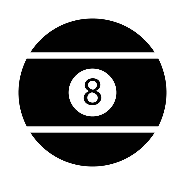 Bola Número Ocho Vector Ilustración Icono — Archivo Imágenes Vectoriales