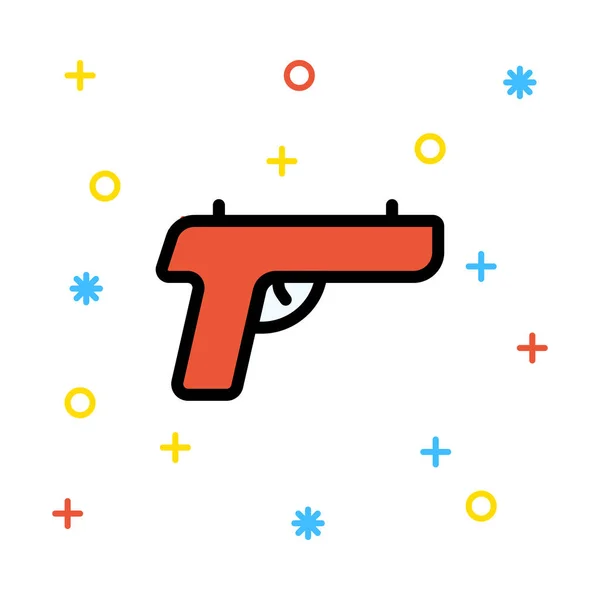 Pistola Icono Vector Ilustración — Vector de stock