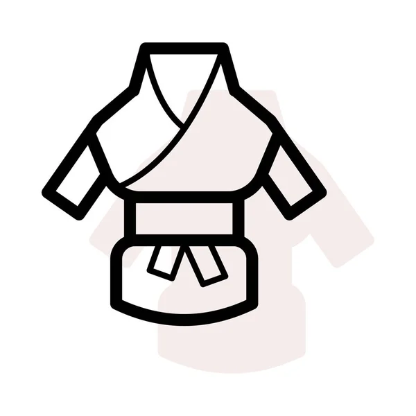 Uniforme Tradicional Para Karatê Chamado Karategi Ícone —  Vetores de Stock