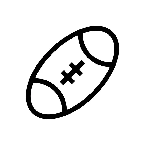 Rugby Bal Icoon Vector Illustratie — Stockvector