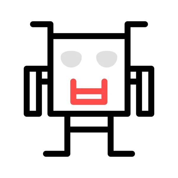 Robot Icono Vector Ilustración — Archivo Imágenes Vectoriales