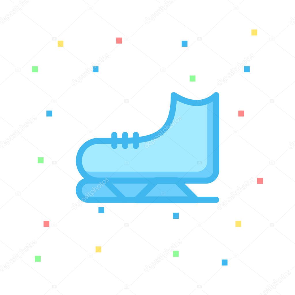 Skate shoe web icon, vector illustration 