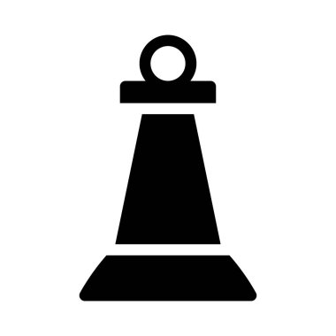 Satranç basit simgesi, vektör çizim 