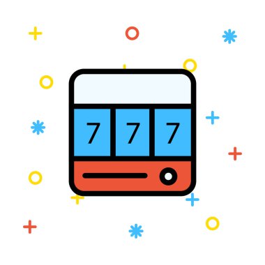 slot makinesi ikon vektör çizimi 