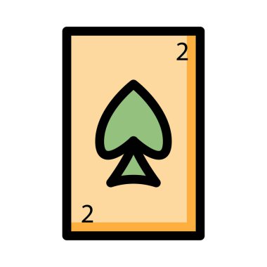 Spader kartı simge vektör çizim 