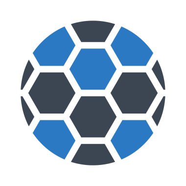 Futbol düz simgesi, vektör, illüstrasyon 