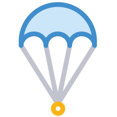 Paraşüt simgesi, işaret, vektör çizim 