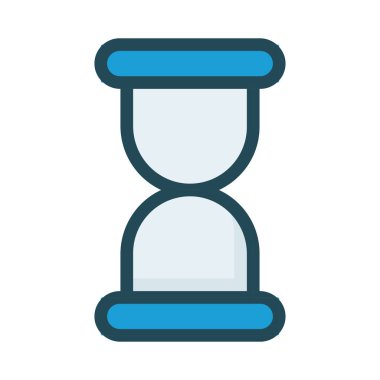 Kum saati düz simgesi, vektör çizimi  