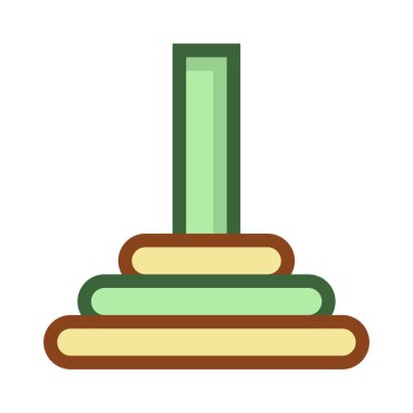 oyuncak piramit simge vektör çizim  