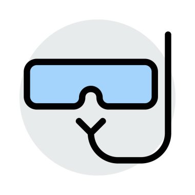 Şnorkel maskesi renk vektör çizim