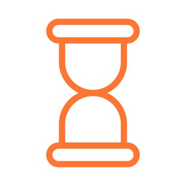 Kum saati düz simgesi, vektör çizimi  