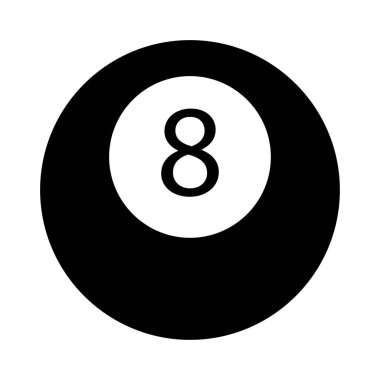 topu sekiz vektör çizim ile 