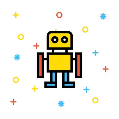 robot ikon vektör illüstrasyonu 