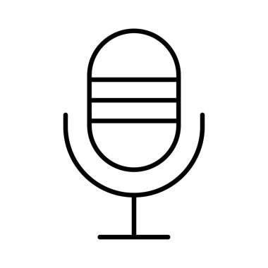 mikrofon simgesi vektör illüstrasyonu 